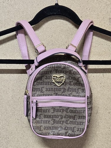 Juicy Couture Mini Backpack Bag Pink & Brown Logo | eBay