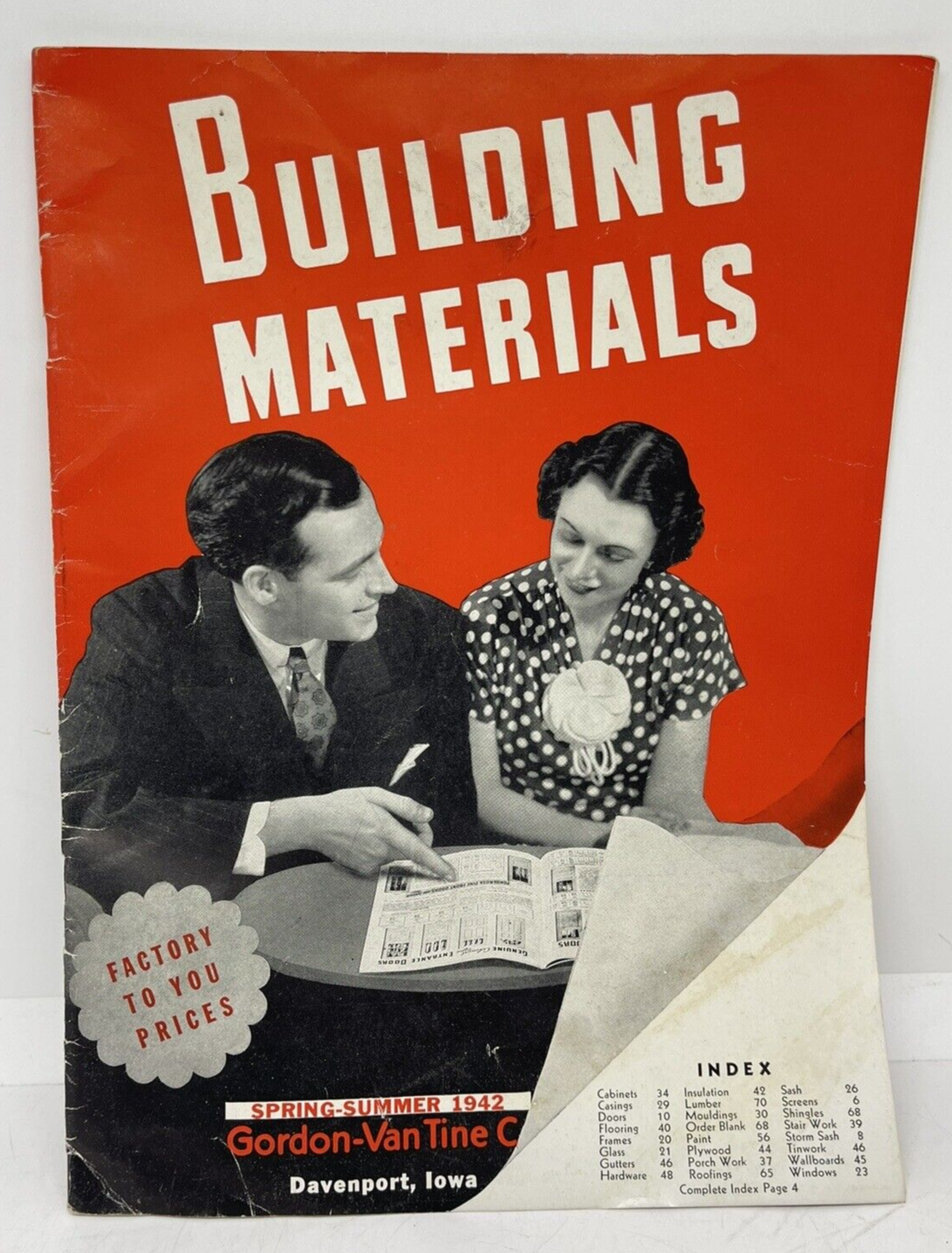 Vintage 1942 Gordon Van Tine Building Materials Catalog