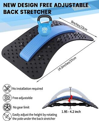 Back Stretcher, Popper Spine Upper Lower Back Pain Relief Cracker Device Lumbar
