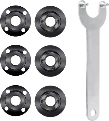 7Pcs Angle Grinder Nuts, 1 Angle Grinder Wrench Spanner & 6 Angle Grinder Flange