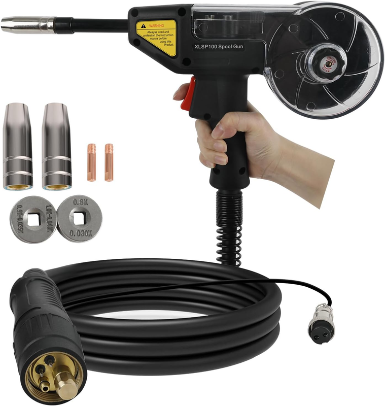 150Amp Aluminum Spool Welding Gun with 10FT Cable - Plug & Play for European Style Mig Welding Machines MIG-250PRO MIG-200