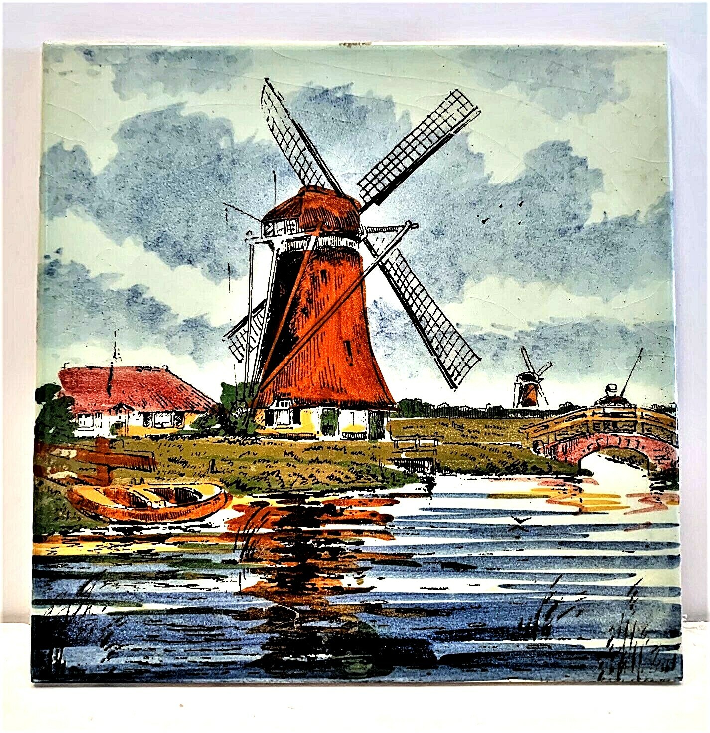 Vintage Hand Painted Porcelain Delft Polychrome