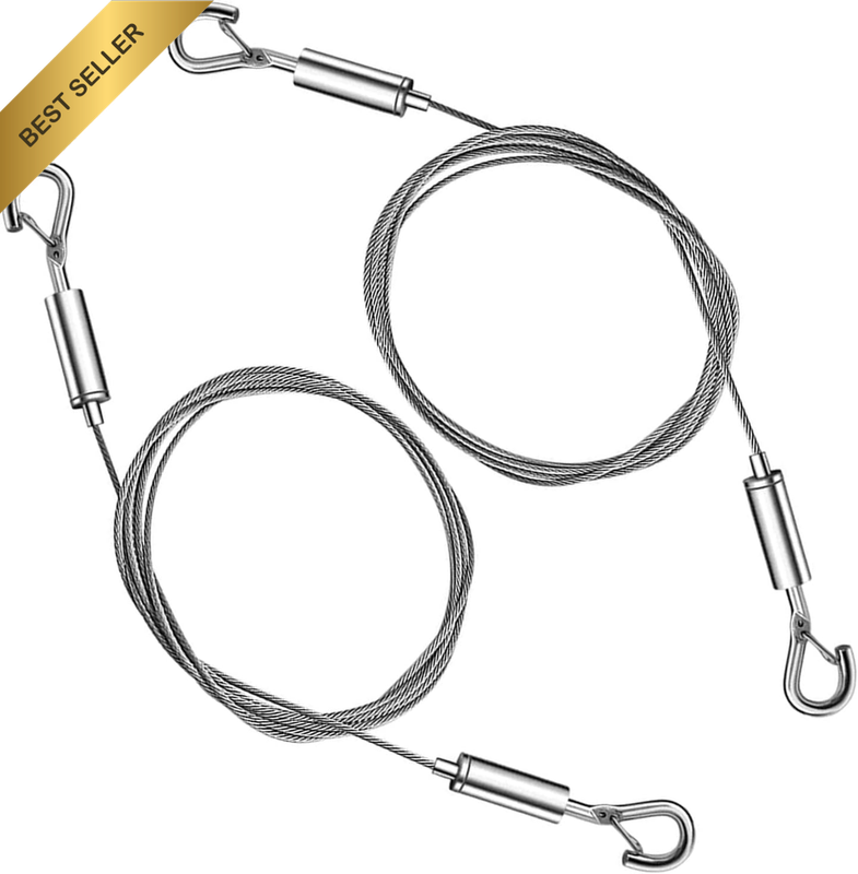 2 PCS Adjustable Picture Hanging Wire Mirror Frame Kit, 2M X1.5Mm Heavy Duty Sta