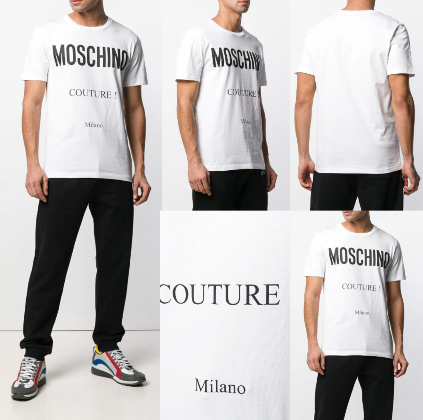 Tシャツ・カットソー MOSCHINO COUTURE Men T-shirt White 07032041 1001 Moschino T-Shirt In White - 10% Off | Editorialist
