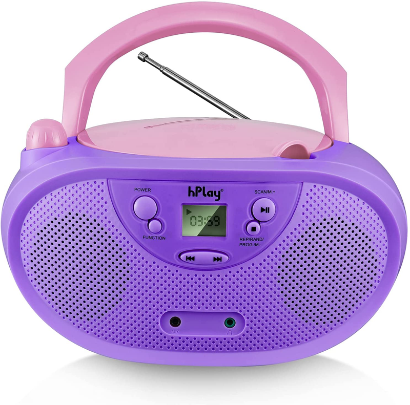 GC04 Portable CD Player Boombox with AM FM Stereo Radio Kids CD Player