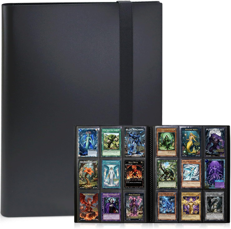 Card Binder 9 Pocket, PP Cover Trading Card Binder for 360 Cards, Sturdy Card Co