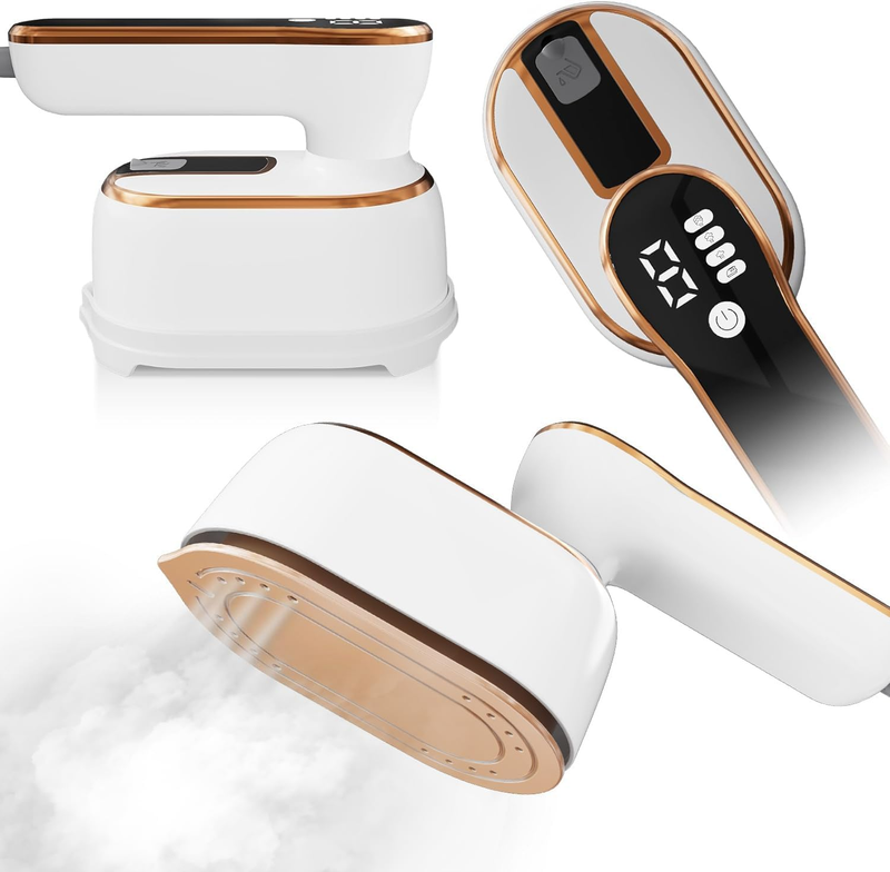 Upgraded - Portable Steamer for Clothes - LED Display & 3+1 Level Steam, Foldabl