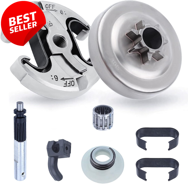 .325 7T Clutch Drum Kit 8Pc Husqvarna 340 345 350 445 450 Chainsaw - US