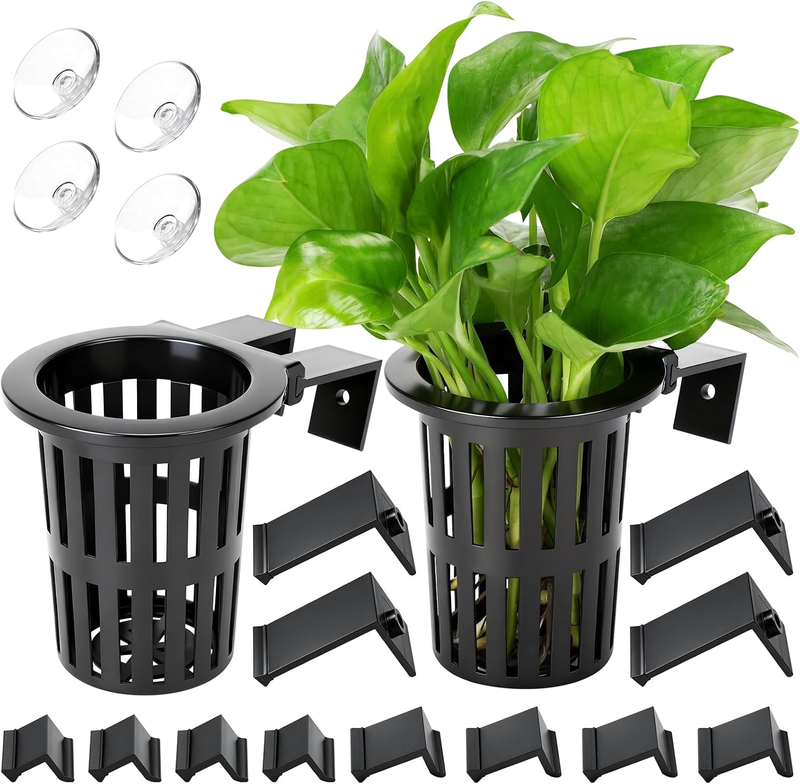 Borlech New Upgraded Large Aquarium Plant Holder with 1.57-Inch Extension Hooks
