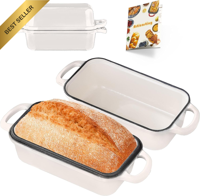 Cast Iron Dutch Oven, Dutch Oven for Sourdough Bread Baking, Heavy Duty Square L