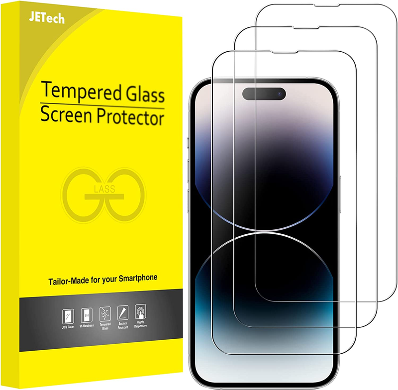 Full Coverage Screen Protector for iPhone 14 Pro Max 6.7-Inch, 9H Tempered Glass
