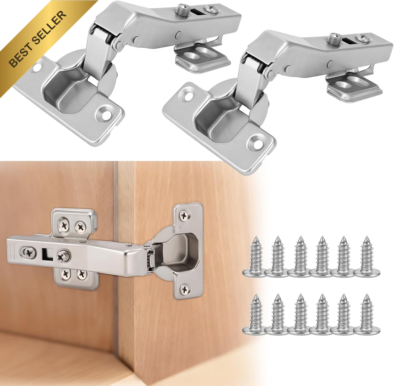 2 Pack 45° Corner Cabinet Hinges Soft Close for Diagonal Wall Cabinets