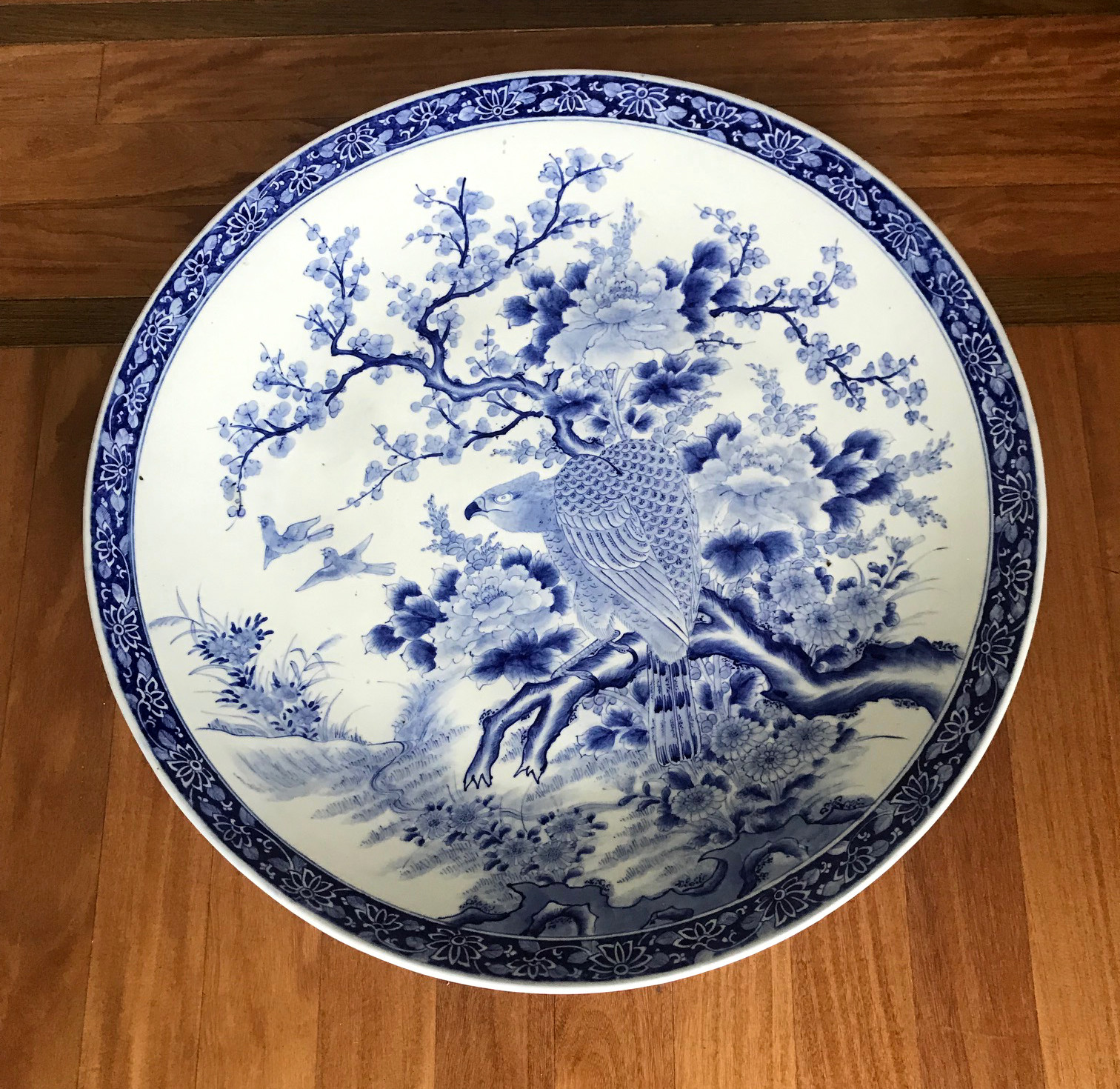 A Massive Antique Japanese Arita Porcelain Plate by Kajiwara Kiln eBay