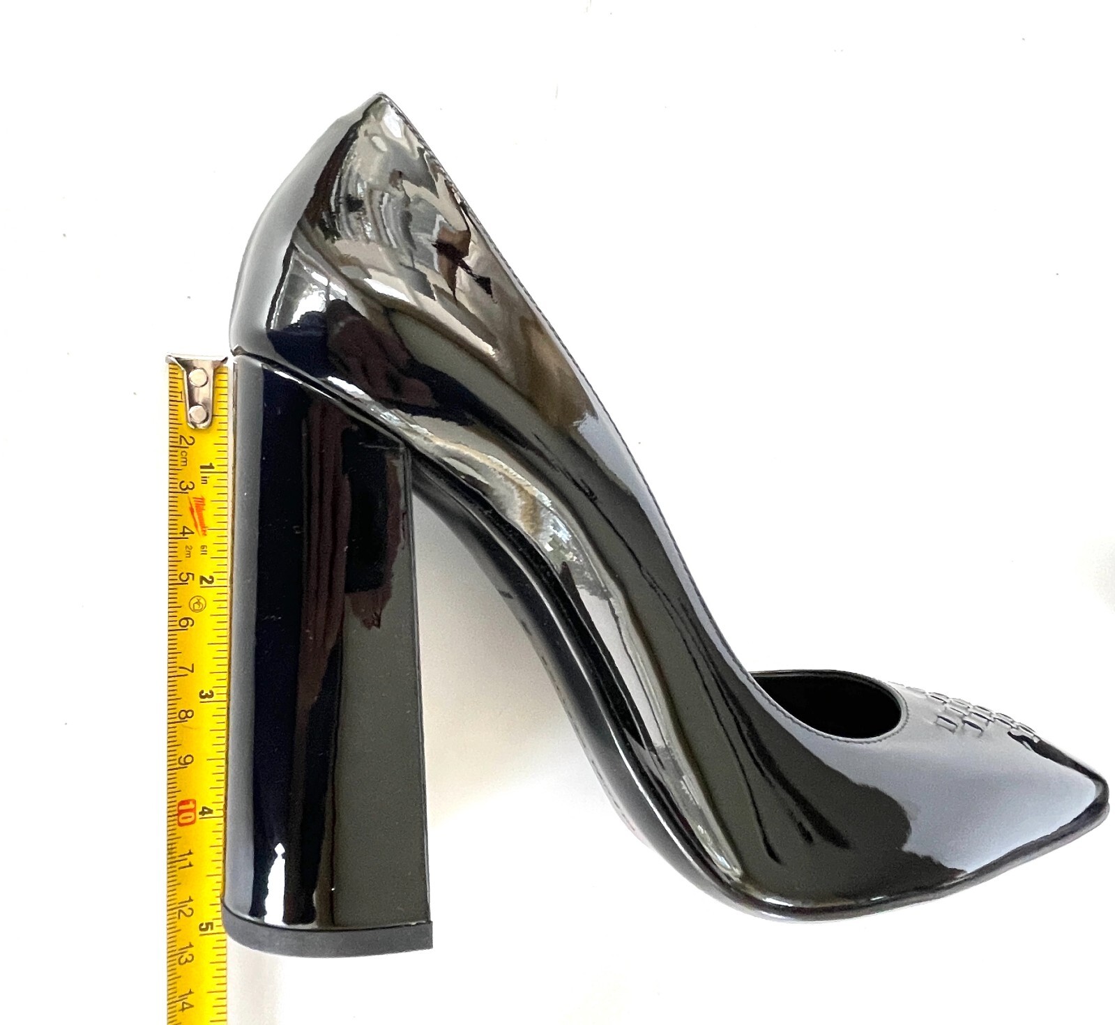 Pre-owned Bottega Veneta 469166 Patent Leather Cherbourg High Heel Pumps, Black (us 9)