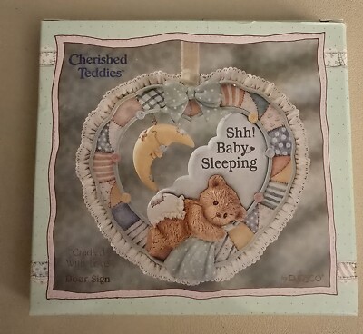 Cherished Teddies 1993 911755 Christmas Ornament Shh! Baby Sleeping By Enesco 