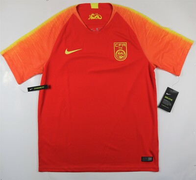 Nike China CFA Stadium Home Soccer Authentic Jersey Mens Size M 2018 Red New