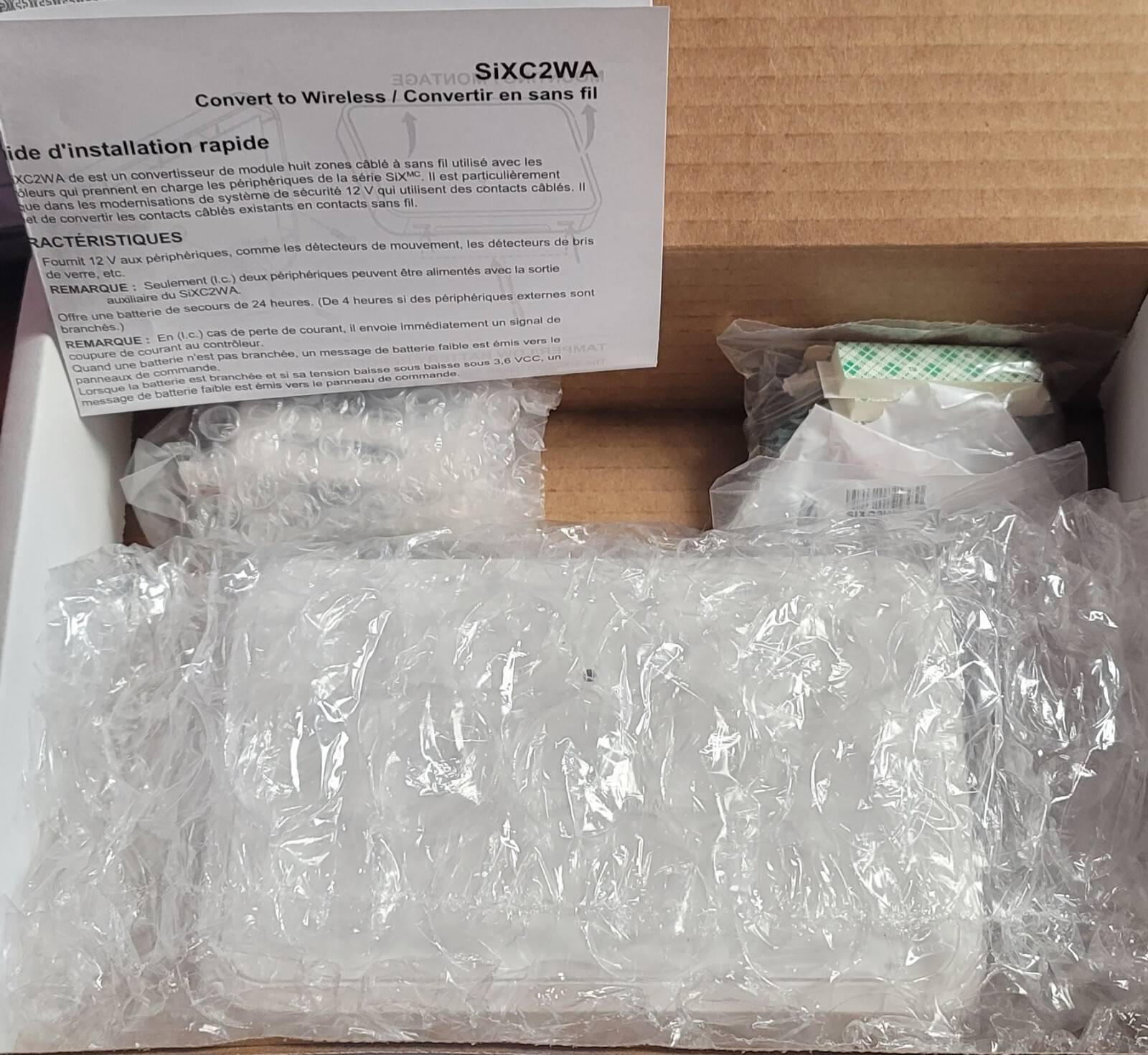 HONEYWELL SIXC2WA HARDWIRED TO WIRELESS CONVERTER COMMAND ADT