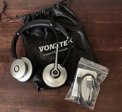 Vonztek BT782-D Bluetooth Wireless Headset with Microphone Silver/Black