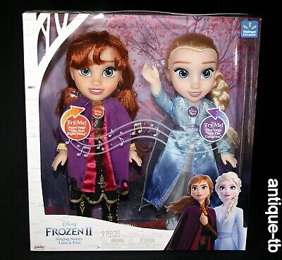 Disney Frozen 2 Singing Sisters Anna & Elsa Doll New 14" Walmart Exclusive Jakks