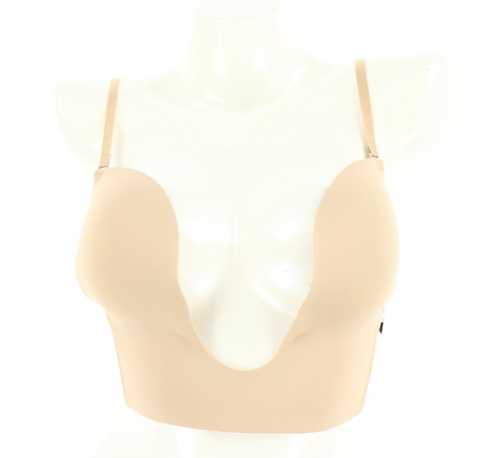 Fashion Forms 242107 Womens Seamless U-Plunge Bra Underwear Nude Size 34B