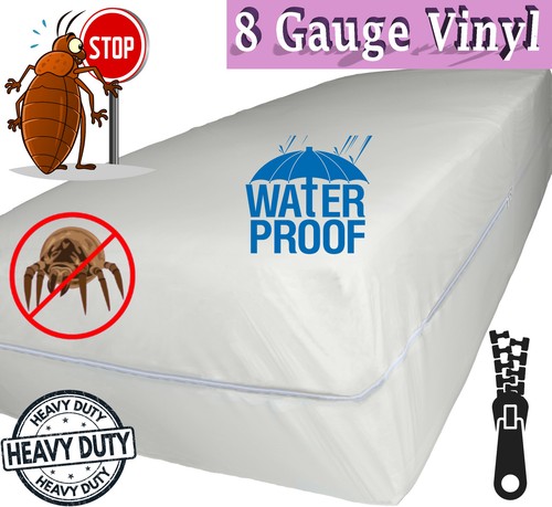 Venice® Superior Heavy 8 Gauge Vinyl Zippered Mattress Cover Water Bed-Bug Proof