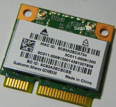 New OEM Asus 0C011-00061200 Atheros QCWB335 802.11n Wireless BT 4.0 PCIe Half