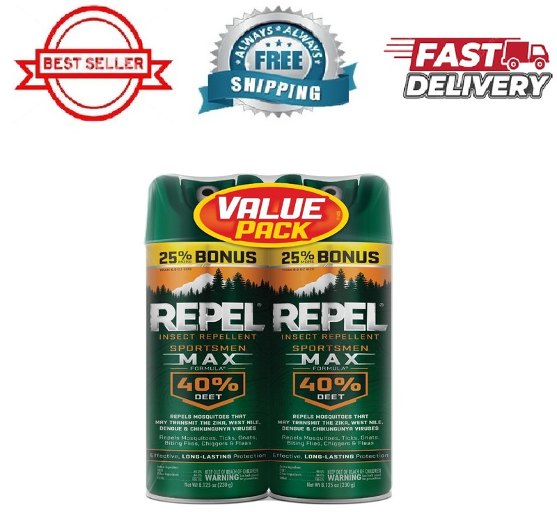 Repel Insect Repellent Sportsmen Max Formula 40% DEET Aerosol Value