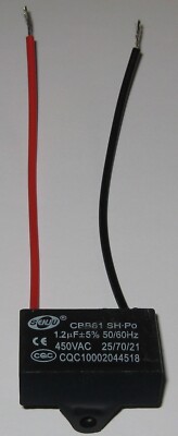 CBB61   1.2 uF Split Phase Motor Run Capacitor - 450 V AC - 3'' Wires - 1.2uF Cap
