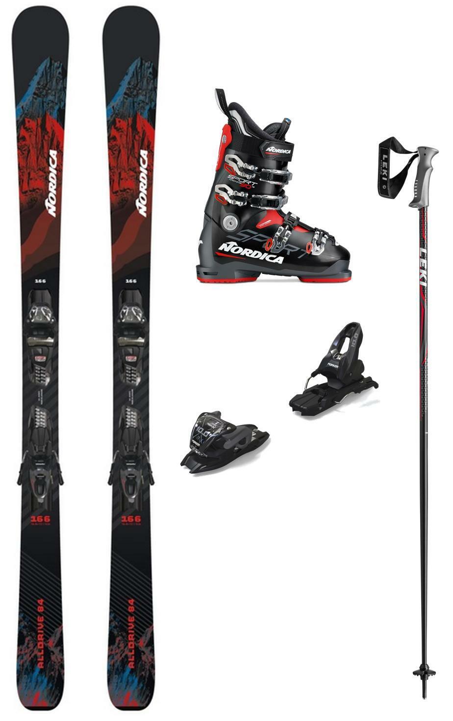 Nordica AllDrive 84 166cm Snow Ski Package (skis-boots-bind Nordica AllDrive 84 166cm Snow Ski Package (skis-boots-bind