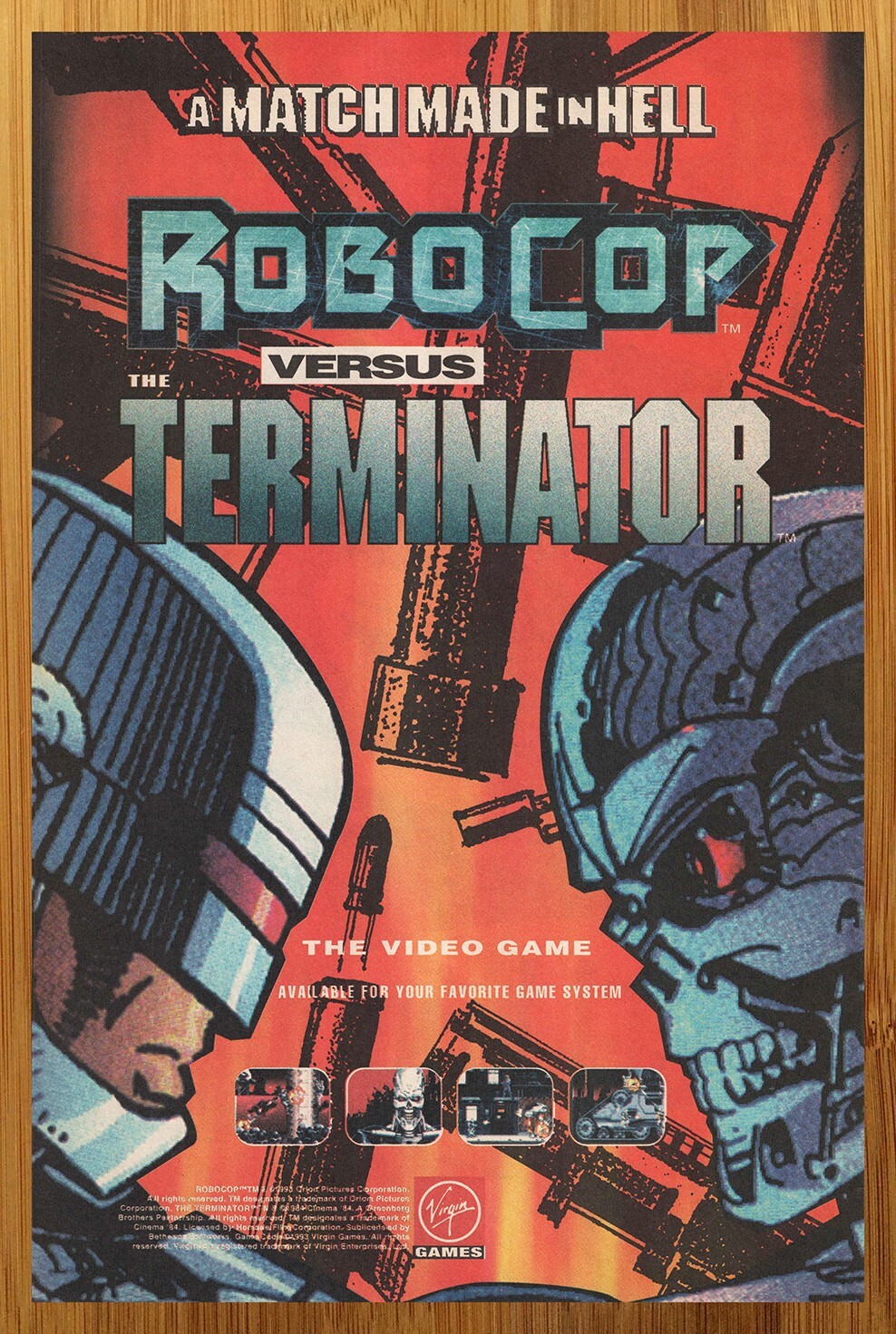 その他 SUPERTUNER DVD 1993 Robocop Versus Vs Terminator SNES Genesis Vintage Print