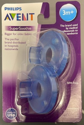 Phillips Avent Super Soothie Pacifier 3m+ Blue Pack of 2 SCF192/04