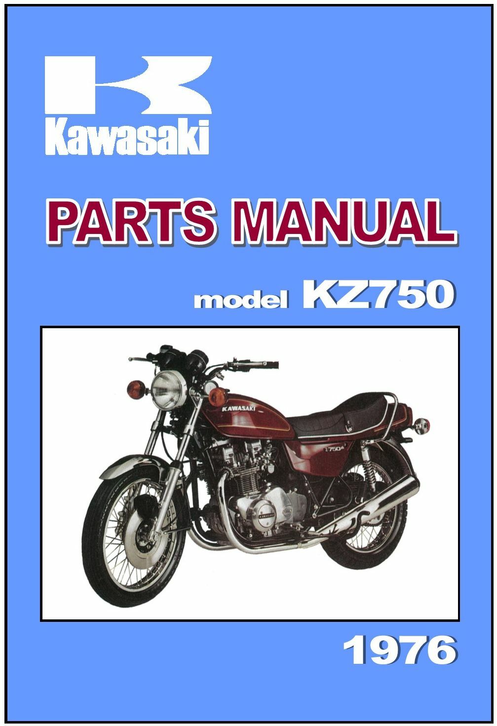 KAWASAKI Parts Manual KZ750 Z750 KZ750-B1 Twin 1976