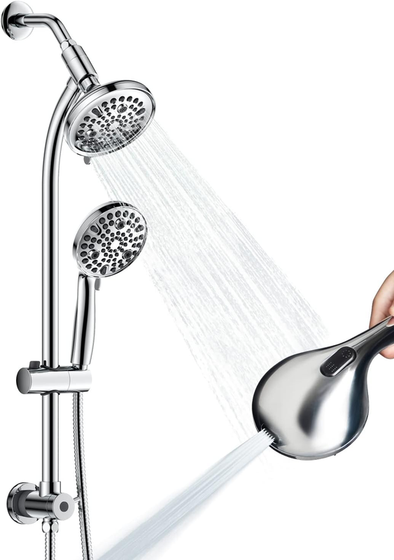 High Pressure Handheld/Rain 82-Mode 3-Way Shower Head Combo with 25.75