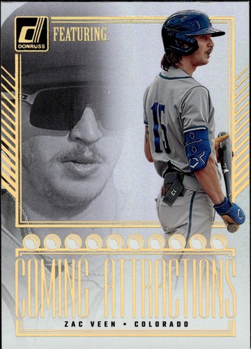 ZAC VEEN Rockies 2024 Donruss Baseball Signature Series