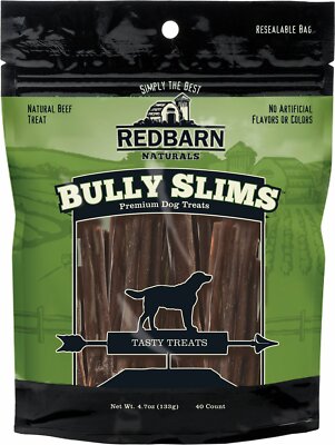 Redbarn Bully Slims Beef Esophagus Junior Sticks Dog Treat 4.7 Oz.