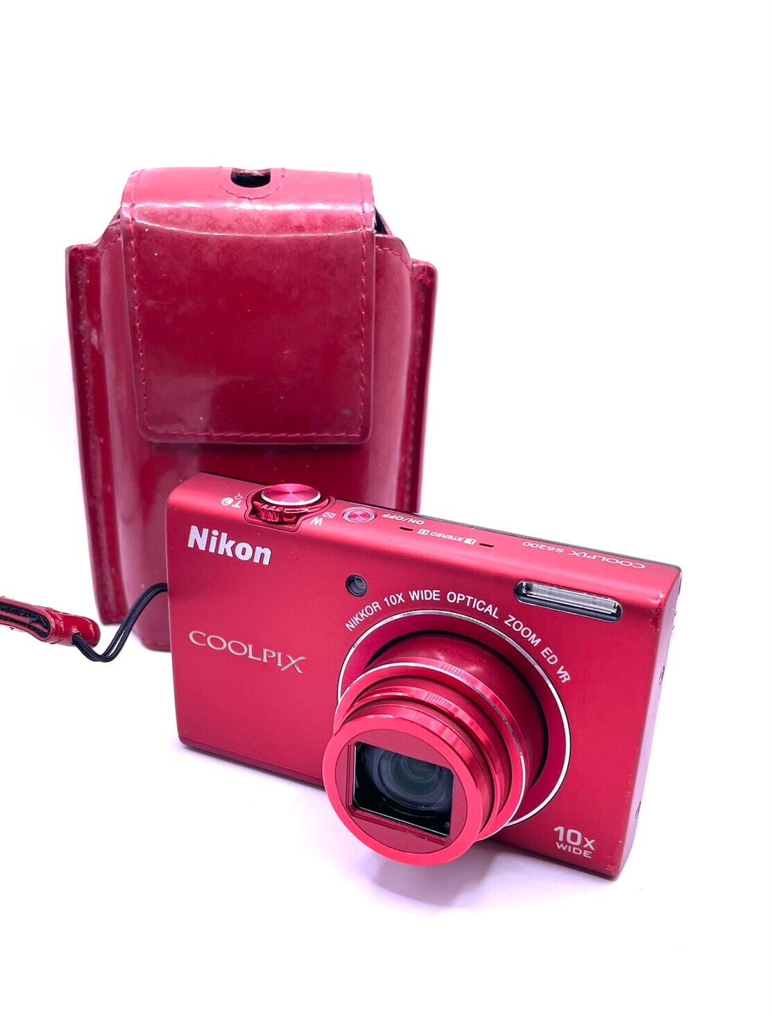 NEAR MINT】Nikon Coolpix S6200 Red 16MP Digital Camera 10x NEAR MINT】Nikon Coolpix S6200 Red 16MP Digital Camera 10x