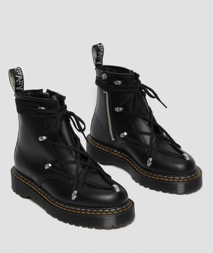 Pre-owned Rick Owens Dr Martens  1460 Bex Ds Ro Black Women's Size 7 Men's Size 6 Eu38 Uk5