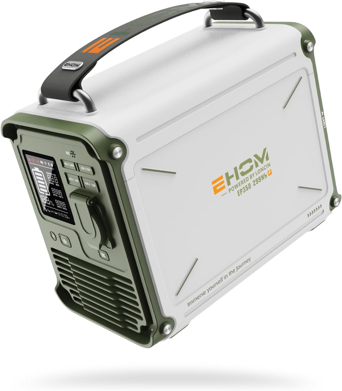 EHOM Portable Power Station 350W (Peak 700W), EP350 299Wh Solar