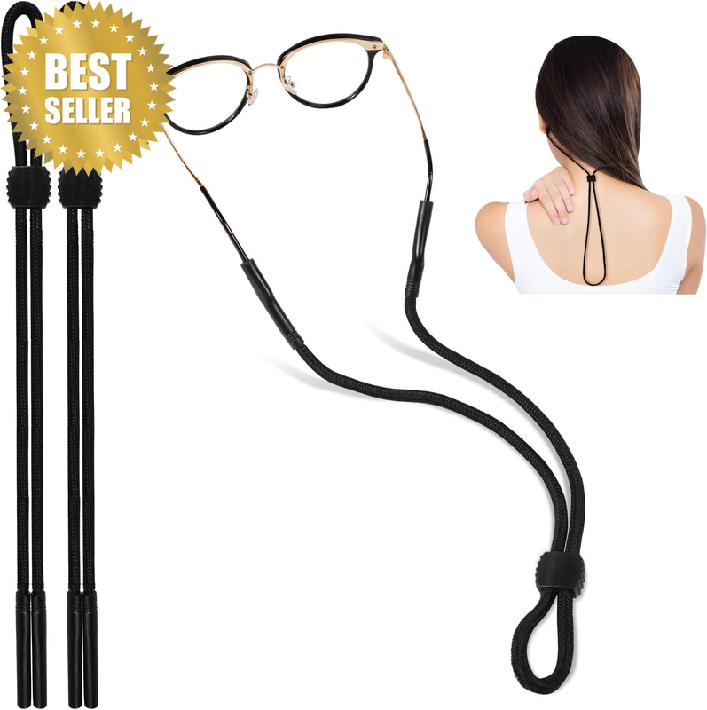 Glasses Strap, 2 Pack Premium Sunglasses Strap & Eyeglasses Strap for Men Women,