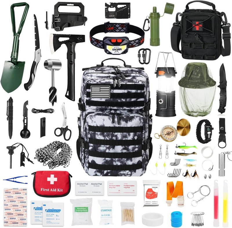 Professional Survival Gear Set - First Aid Kit and Large