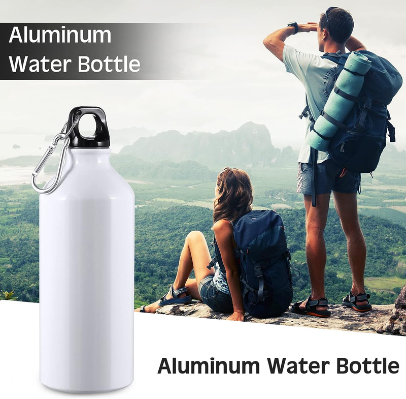 16 Pack Aluminum Water Bottles 20 Oz Blank Reusable Water Bottles Lightweight Al