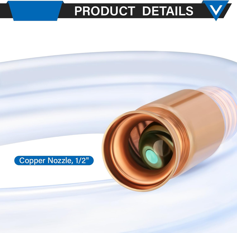 Shaker Siphon Hose for Fuels/Gasoline/Diesel/Water Transfer, 10ft, 2 Pack