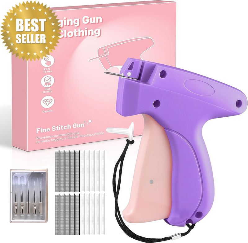 Stitch Gun for Clothes， Handheld Stitch Gun Quick Clothing Fixer，Sewing Kit Incl