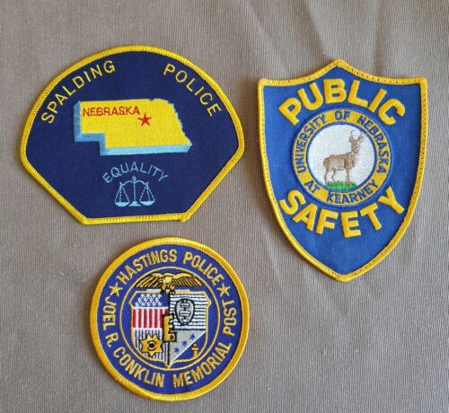 USA - 3 x Different Police Patches - Nebraska