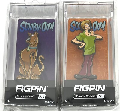 FiGPiN Scooby-Doo! Shaggy Rogers #719 & Scooby-Doo #718 Pins Set of 2