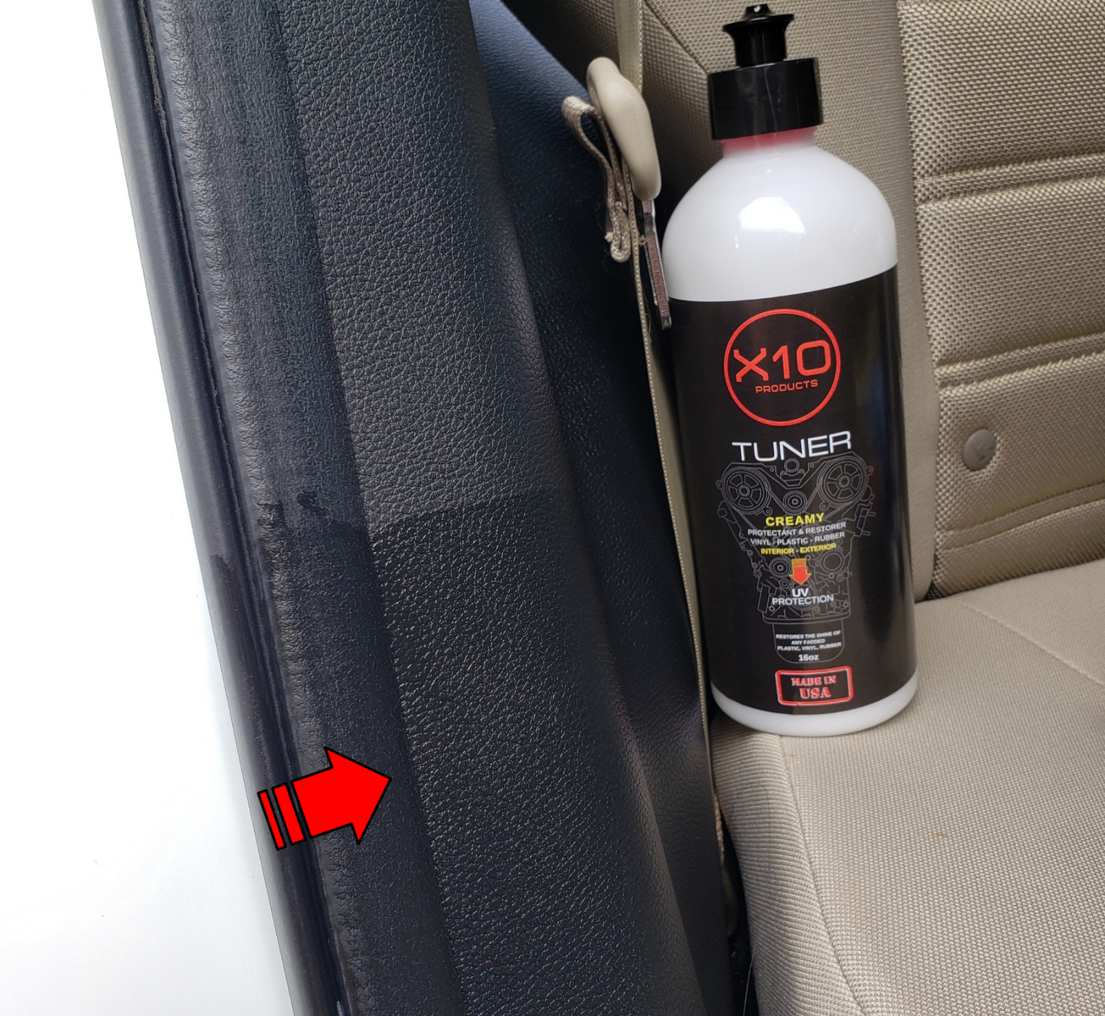 Black Plastic And Vinyl Restorer For Car Trim Interior Exterior Parts