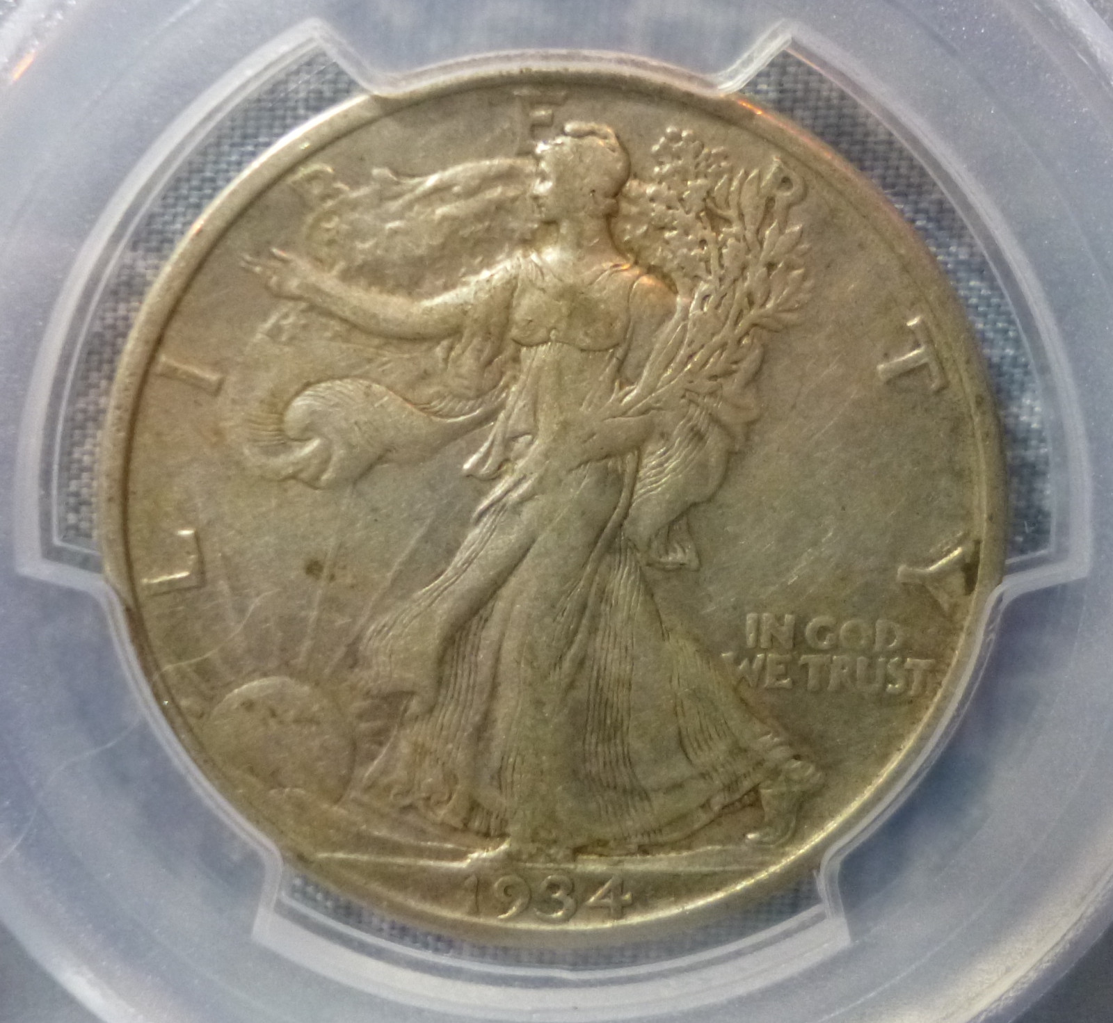 1934-D XF-40, 1935-D XF-45 & 1936-D AU-50 PCGS Walking Liberty Half Dollars