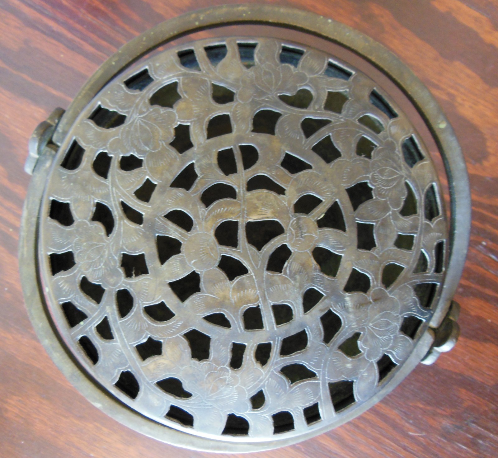 Antique Chinese Incense Burner Censer Cricket Cage Box Reticulated w/ Lid *LARGE