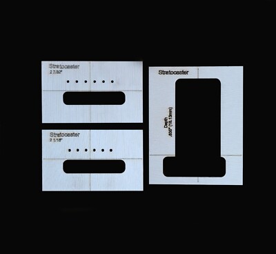 Stratocaster 6 point 2 piece Bridge Routing Template set