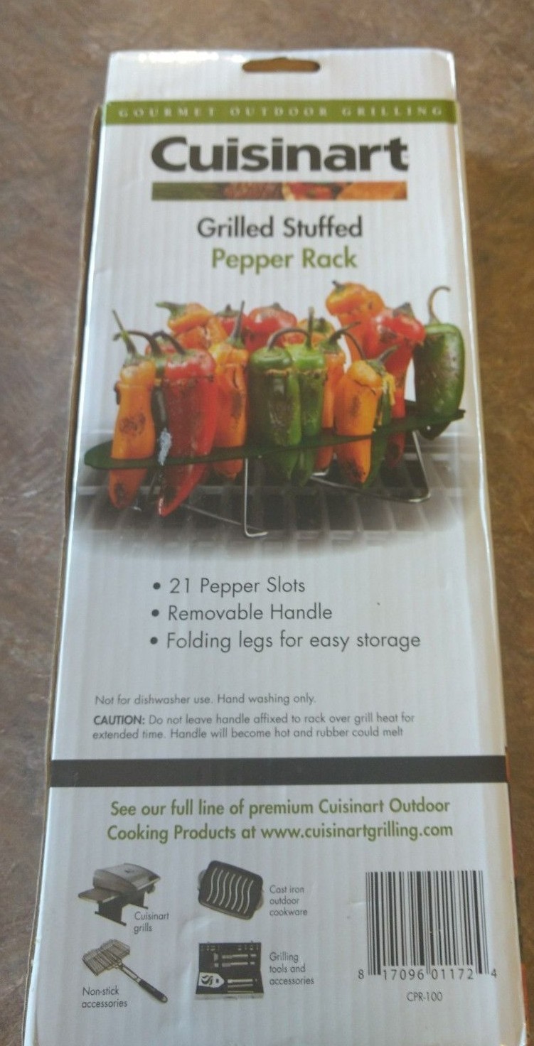 CUISINART GRILLED STUFFED PEPPER RACK  Pepper Corer Included
